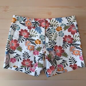 LOFT Floral Shorts Size 2 – Multicolor Print, Cotton Blend